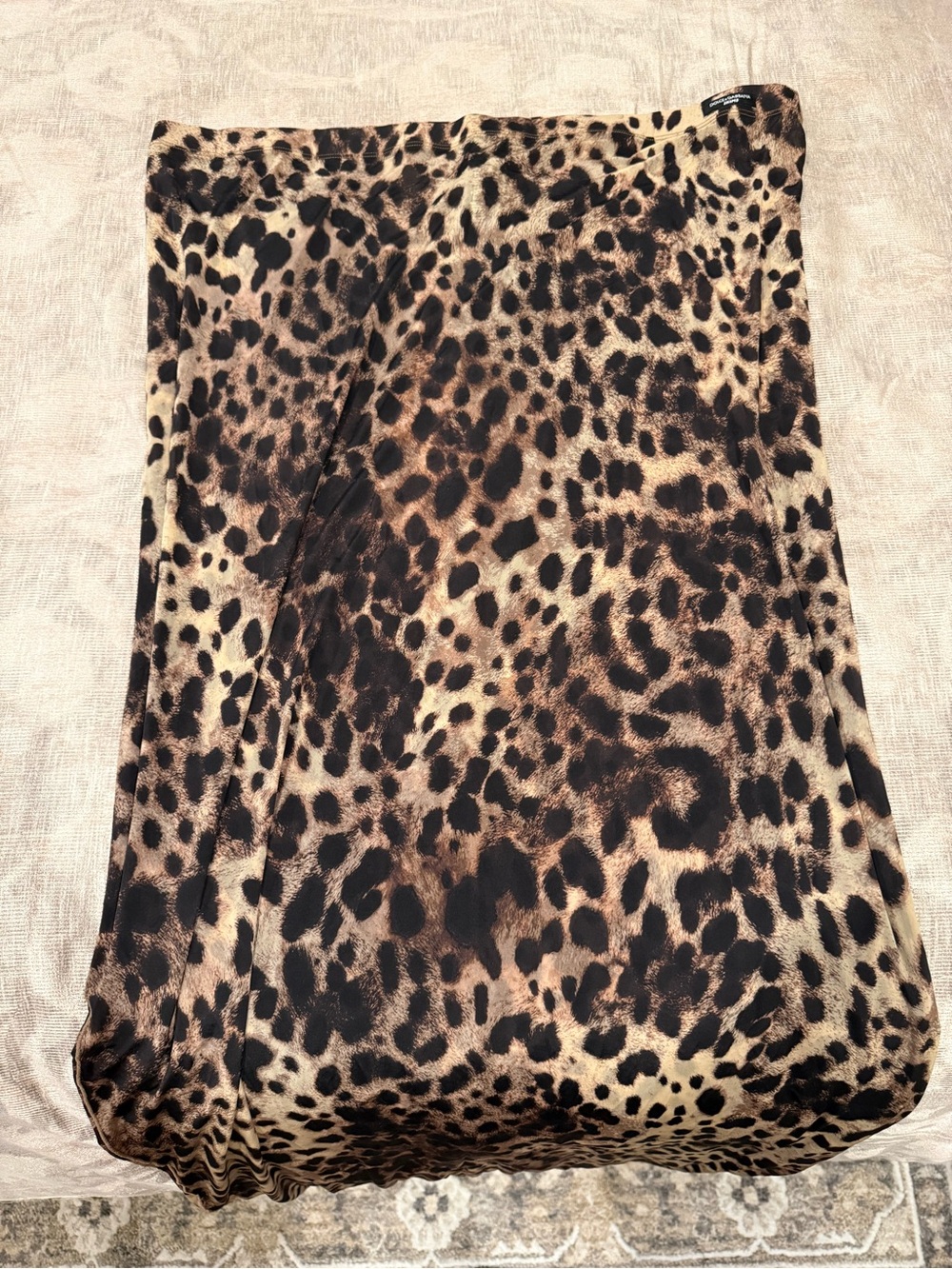 SKIMS Dolce & Gabbana Leopard Milky Sheer Long Skirt